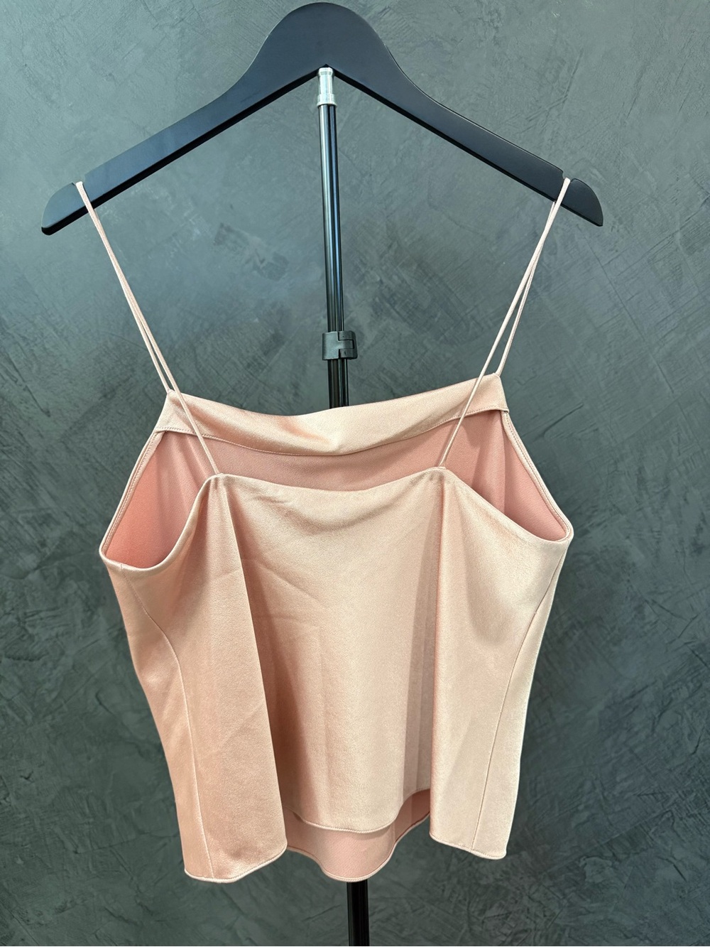 NWT Alice + Olivia rose tan Satin Cowl Neck Camisole size M w/ cowl neckline - Picture 2 of 3